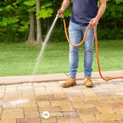 Image showing 8 th HydroTech Heavy Duty Twist Max-Flow Zinc Nozzle with Thumb Control, Orange