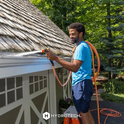 Image showing 9 th HydroTech Heavy Duty Twist Max-Flow Zinc Nozzle with Thumb Control, Orange