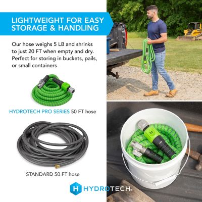 Image showing 5 th HydroTech 3/4 in. x 50 ft. ProSeries Expandable Max-Flow Hose, Green