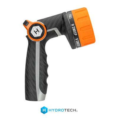 Image showing  Heavy Duty 8 Pattern Max-Flow Zinc Nozzle with Thumb Control, Orange