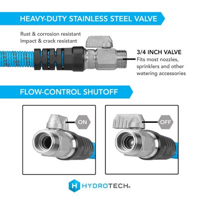 Image showing 8 th HydroTech 3/4 in. x 25 ft. Proseries expandable Max-Flow Hose, Blue