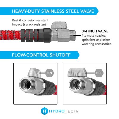 Image showing 2 th HydroTech 3/4 in. x 200 ft. ProSeries Expandable Max-Flow Hose, Red