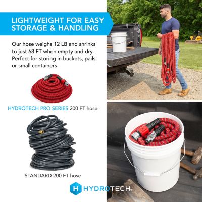 Image showing 5 th HydroTech 3/4 in. x 200 ft. ProSeries Expandable Max-Flow Hose, Red