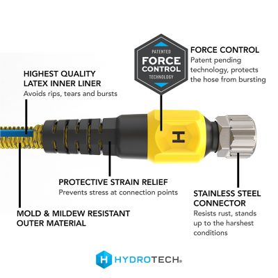 Image showing 1 th HydroTech 3/4 in. x 100 ft. ProSeries Expandable Max-Flow Hose, Yellow