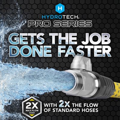Image showing 3 th HydroTech 3/4 in. x 100 ft. ProSeries Expandable Max-Flow Hose, Yellow