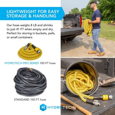 Image showing 5 th HydroTech 3/4 in. x 100 ft. ProSeries Expandable Max-Flow Hose, Yellow
