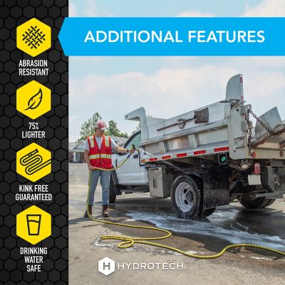 Image showing 7 th HydroTech 3/4 in. x 100 ft. ProSeries Expandable Max-Flow Hose, Yellow