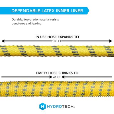 Image showing 8 th HydroTech 3/4 in. x 100 ft. ProSeries Expandable Max-Flow Hose, Yellow
