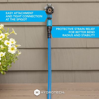 Image showing 9 th HydroTech 5/8 in. x 25 ft. FlatJacket Flow Control Hose, Blue with Aluminum Fitting