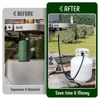 Image showing  4 ft. Propane Adapter Hose, 1 lb. to 20 lb. Certified Converter, Connects 1 lb. Appliances to 20 lb. Tank