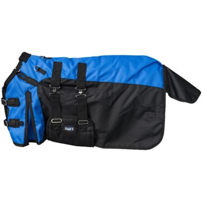 Tough1 250g/1200D Poly Waterproof Horse Turnout Blanket with Belly Wrap and Snuggit Neck