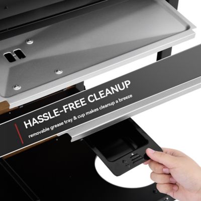 Image showing 7 th Royal Gourmet Premium Gas Grill and Pizza Oven Combo, with Side Burner, 768 sq. in. Cooking Area, Silver & Black