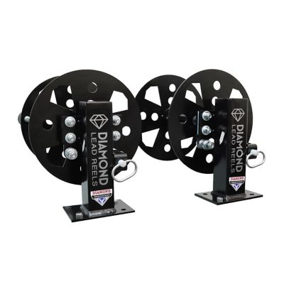 Diamond Lead Reels Welding Lead Reel, HD, 12 in. Black, Steel, Fixed Base Set
