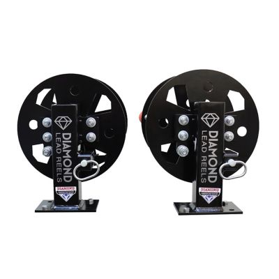 Image showing  Welding Lead Reel, HD, 12 in. Black, Steel, Fixed Base Set