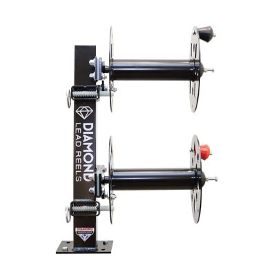 Image showing 1 th Diamond Lead Reels Welding Lead Reel, HD, 10 in. Black, Steel, Fixed Base Double