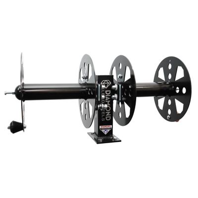 Diamond Lead Reels Welding Lead Reel, HD, 12 in. Black, Steel, Fixed Side x Side