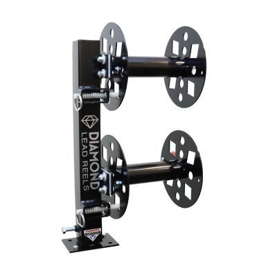 Diamond Lead Reels Welding Lead Reel, HD, 10 in. Black, Steel, Swivel Base