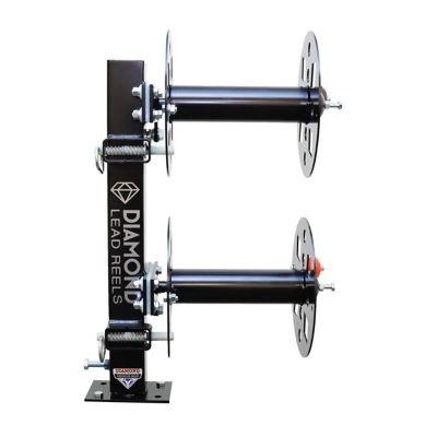 Image showing 1 th Diamond Lead Reels Welding Lead Reel, HD, 10 in. Black, Steel, Swivel Base