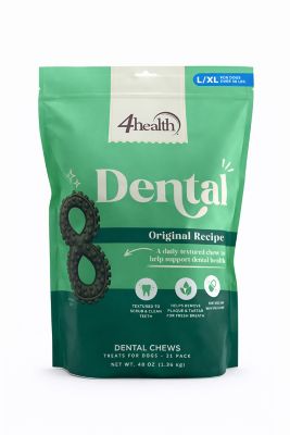 4health Original Recipe Dog Dental Treats, L/XL, 21 ct.