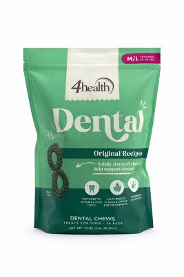 4health Original Recipe Dog Dental Treats, M/L, 36 ct.