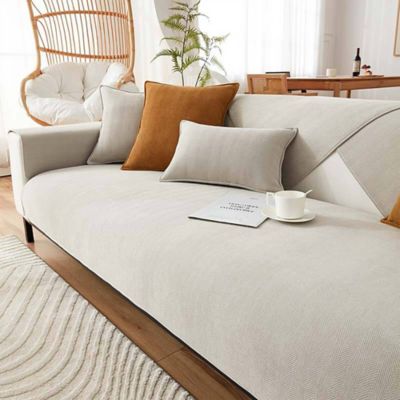 FunnyFuzzy Herringbone Chenille Couch Covers, 35.4 x 82.7in.