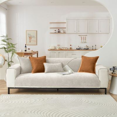 Image showing  Herringbone Chenille Couch Covers, 35.4 x 82.7in.