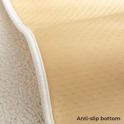 Image showing 5 th FunnyFuzzy Fau x Sherpa Fleece Couch Cover Protector, 35.4 x 70.9in.