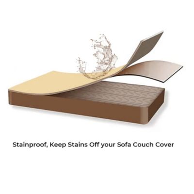 Image showing 7 th FunnyFuzzy Fau x Sherpa Fleece Couch Cover Protector, 35.4 x 70.9in.