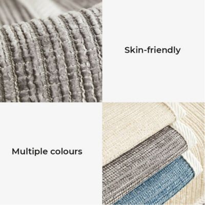 Image showing 2 th FunnyFuzzy Antimicrobial Striped Chenille Couch Cover, 35.4 x 35.4in.
