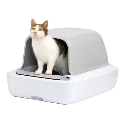 PetSafe ScoopFree Crystal Pro Self-Cleaning Cat Litter Box System, Enclosed Front-Entry, Includes 1 Crystal Litter Tray