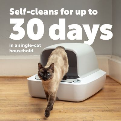 Image showing  ScoopFree Crystal Pro Self-Cleaning Cat Litter Box System, Enclosed Front-Entry, Includes 1 Crystal Litter Tray