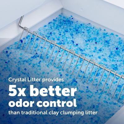 Image showing  ScoopFree Crystal Pro Self-Cleaning Cat Litter Box System, Enclosed Front-Entry, Includes 1 Crystal Litter Tray