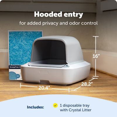 Image showing 6 th PetSafe ScoopFree Crystal Pro Self-Cleaning Cat Litter Box System, Enclosed Front-Entry, Includes 1 Crystal Litter Tray