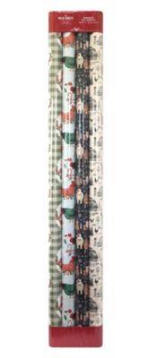 Red Shed 4 pc. Farmhouse Christmas Wrapping Paper Set, Set 1