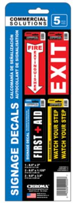 Chroma New Entry Signage 3.5 x 10.5 4 pc. Decal Kit