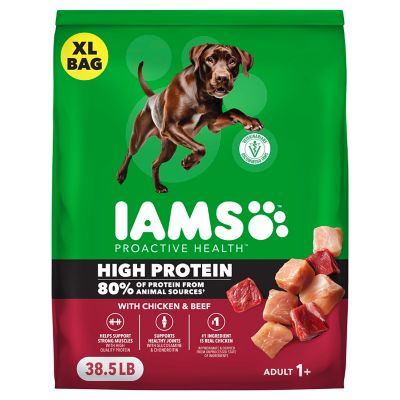 Iams Proactive Health High Protein Dry Dog Food With Chicken & Beef, 38.5 lb. Bag
