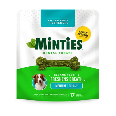 Minties Dental Bone for Dogs, Medium, 14 oz.