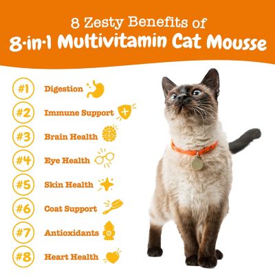 Image showing  Cat 8 in 1 Multivitamin Mousse 3 oz. Tube