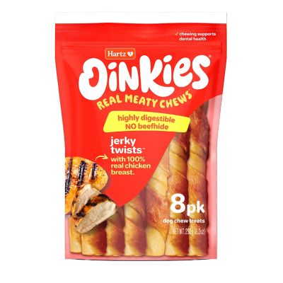 Hartz Oinkies Jerky Twists 8 ct.