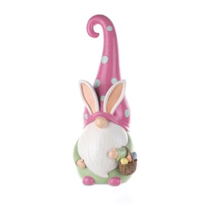 Melrose International Easter Gnome Figurine 13 in. H