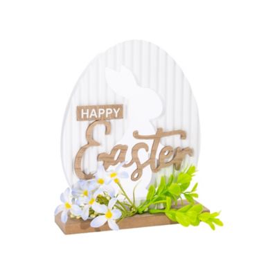 Melrose International Happy Easter Rabbit Tabletop Sign