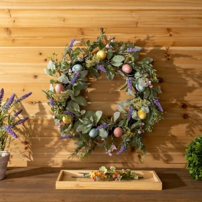 Image showing  Pastel Egg Daisy Wreath