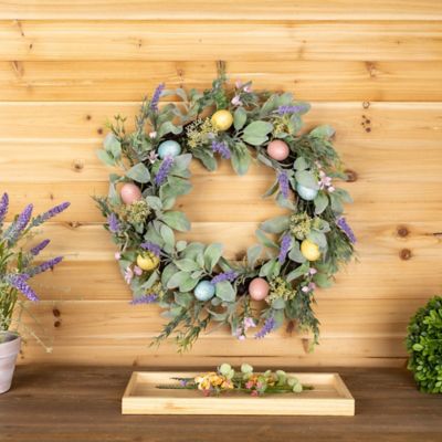 Image showing  Pastel Egg Daisy Wreath