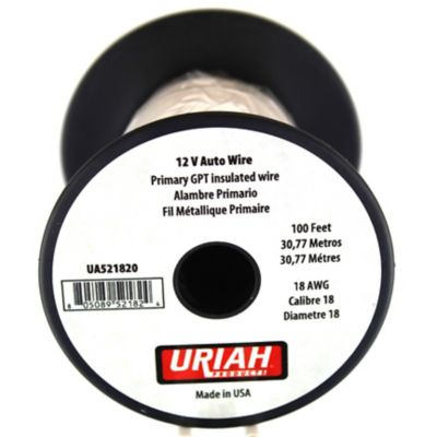 Uriah Products Wire 18 AWG Stranded 100 ft., White