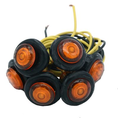 Image showing  Marker Light LED 3/4 in. Diameter Amber with Grommet & Wire, 6 pk.