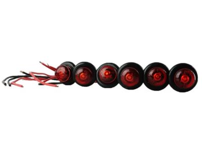 Image showing  Marker Light LED 3/4 in. Diameter Red with Grommet & Wire, 6 pk.
