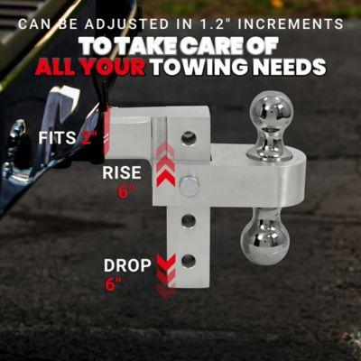 Image showing  Ball Mount, Aluminum Economy Version 6 in. drop for 2 in. Receiver