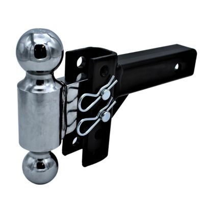 Uriah Products Steel-Tow Ball Mount, Adjustable Dual Ball 2 & 2-5/16 in., 5 in. Drop