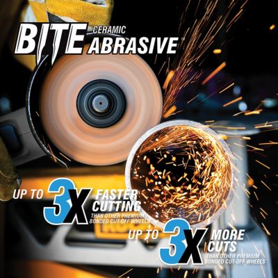 Image showing 3 th Spyder 4.5 in. Bonded Ceramic Abrasive Cut-Off Wheel (Type 1, 7/8 in. Arbor)