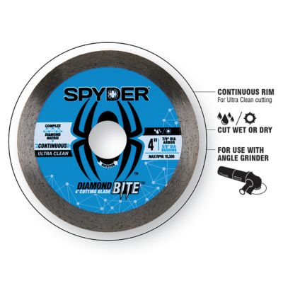 Image showing 1 th Spyder 4 in. Wet/Dry Continuous Diamond Saw Blade